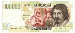 Italia - 100.000 Lire 1995 Caravaggio II Tipo    ---- - 100000 Liras