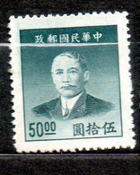 CHINE Sun Yat Sen 1946 N°718 - Neufs