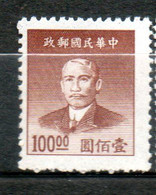 CHINE Sun Yat Sen 1949 N° 719 - Neufs