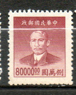 CHINE Sun Yat Sen 1949 N° 734 - Neufs
