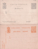 LUXEMBOURG - 1880/1919 - ENTIER POSTAL - 2 CARTES NEUVES - Ganzsachen