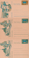 LIECHTENSTEIN - 1973/4 - ENTIER POSTAL - 3 CARTES ILLUSTREES NEUVES - Stamped Stationery