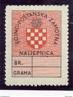 CROATIA 1945 Field Post Parcel Stamp MNH / **.  Michel 1 - Croazia