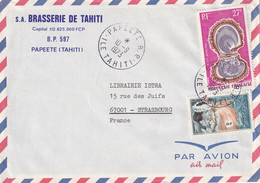 TAHITI 1973  PLI AERIEN DE PAPEETE - Cartas & Documentos