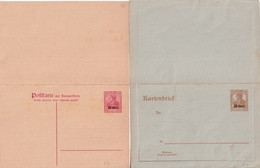 OCCUPATION ALLEMANDE En BELGIQUE - 1916/1917 - ENTIER POSTAL - CARTE P5 + CARTE-LETTRE K1 NEUVES - OC26/37 Territoire Des Etapes