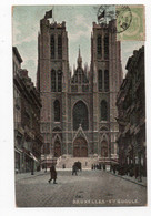 BRUXELLES * BELGIQUE * EGLISE STE GUDULE * Carte Colorisée - Brussel Nationale Luchthaven