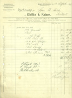 WUPPERTAL Barmen Rittershausen Rechnung 1909 " Klaffke & KaiserKolonialwaren Salzniederlage Landesprodukte " - Food