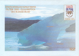 NORTH POLE, ARCTIC LANDSCAPE, COVER STATIONERY, ENTIER POSTAL, 2002, ROMANIA - Other & Unclassified