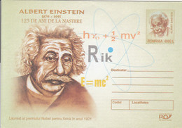 FAMOUS PEOPLE, ALBERT EINSTEIN, SCIENTIST, COVER STATIONERY, ENTIER POSTAL, 2004, ROMANIA - Albert Einstein