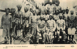 Militaria * Un Groupe De Soldats Hindous * Ww1 * Guerre 14/18 * Militaires - Régiments