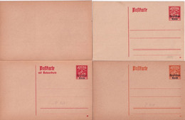 BAYERN - 1920 - ENTIER POSTAL - 3 CARTES DONT UNE AVEC REPONSE PAYEES SURCHARGEES "DEUTSCHES REICH" NEUVES - Postal  Stationery