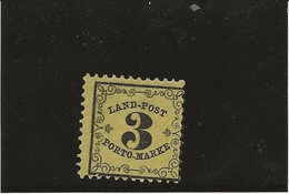ALLEMAGNE - BADE- TIMBRE TAXE N° 2 NEUF AVEC GOMME -CHARNIERE - ANNEE 1862 - Postfris