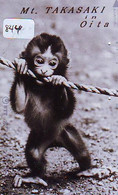 Télécarte Japon **  AAP  (844) MONKEY * SINGE * AFFE * SCIMMIA * PHONECARD JAPAN * TELEFONKARTE - Dschungel