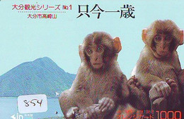 Carte Prépayée JAPON *  AAP  (854) MONKEY * SINGE * AFFE * SCIMMIA *  PREPAIDCARD * KARTE - Oerwoud