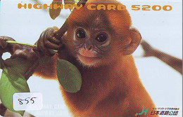 Carte Prépayée JAPON *  AAP  (855) MONKEY * SINGE * AFFE * SCIMMIA *  PREPAIDCARD * KARTE - Oerwoud