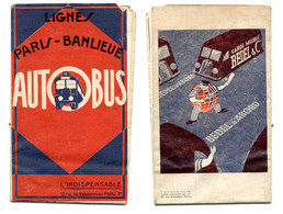 Plan Des Lignes D'autobus Paris - Banlieue / L'Indispensable / Publicité Garde-Meuble Bedel & Cie / Publicité Viandox - Europe