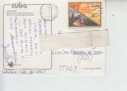 CUBA 1988 - Cartolina Pe Italia - Storia Postale