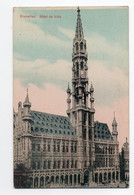 BRUXELLES * BELGIQUE * HOTEL DE VILLE * Carte Colorisée - Aeroporto Bruxelles