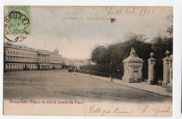 BRUXELLES * BELGIQUE * PALAIS DU ROI * ENTREE DU PARC * Carte Colorisée - Brüsseler Flughafen