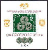 BULGARIA 1981  Football World Cup Block MNH / **.  Michel Block 111 - Blocks & Sheetlets