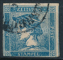 O 1851 Hírlapbélyeg Kék Merkúr II. Típus (11.000) - Other & Unclassified