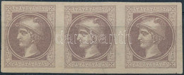 (*) 1867 Hírlapbélyeg Hármascsík / Newspaper Stamp Stripe Of 3 - Altri & Non Classificati