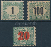 **, * 1903 Zöldportó "A" 1f, 100f + 1915 Kisegítő 4. Vízjelállás - Other & Unclassified