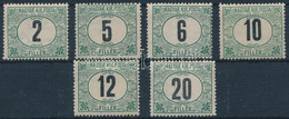 * 1908-1909 Zöldportó átnézendő / Eldöntendő Sor (2f Rozsda Pöttyök / Stain Spots) - Other & Unclassified