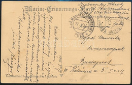 1916 Tábori Képeslap Hadihajó Postával "S.M.S. VIRIBUS UNITIS" (a Képeslapon Az S.M. Vintea Hadihajó) - Other & Unclassified