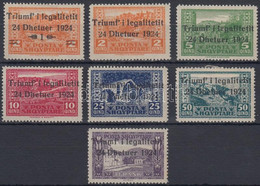 * 1925 Alkotmány Sor Felülnyomással Mi 104-110 - Altri & Non Classificati