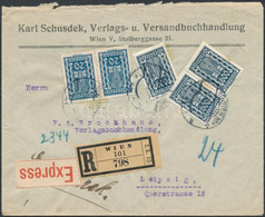 1923 Expressz Ajánlott Levél Lipcsébe / Registered Express Cover To Germany (hajtott / Folded) - Altri & Non Classificati