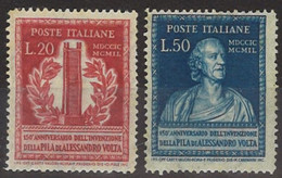 1949 ITALIA Pila Elettrica 2 Valori Nuovi ** (822) - 1946-60: Neufs