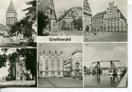 Germania, Greifswald, Vedutine - Viaggiata 1984 (francobollo DDR) - Greifswald