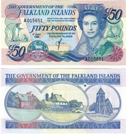 Falkland Islands 50 Pounds 1990 UNC - Isole Falkland