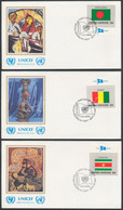 1980 Zászlók (I) ívszéli Sor Mi 348-363 16 Db UNICEF FDC-n - Other & Unclassified