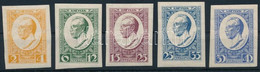 ** 1929 Meierovics Emlékmű Vágott Sor, Meierovics Memorial Imperforated Set Mi 144-148 B - Other & Unclassified