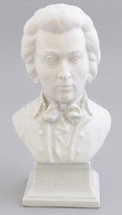 Herendi Porcelán Fehér Mázas és Biszkvit Beethoven Büszt, Jelzett, Hibátlan, M: 20,5 Cm - Other & Unclassified