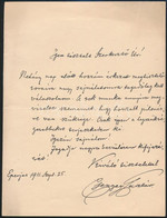 1911, Eperjes, Csengey Gusztáv (1842-1925) Evangélikus Teológus, Tanár, Költő. Autográf Levele, Melyben Gyenge Szemére H - Unclassified