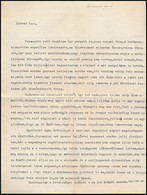 Cca 1940 Krammer Jenő (1900-1973): Irodalomtörténész, Egyetemi Tanár Autográf írással és Aláírással Kiegészített Gépelt  - Unclassified