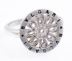 Ezüst(Ag) Virágos Gyűrű, Bulgari Jelzéssel, Méret: 56, Bruttó: 3,82 G - Other & Unclassified