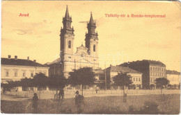 T2/T3 1907 Arad, Thököly Tér, Román Templom átépítés Alatt, Schumann M. üzlete. W. L. 517. / Square, Romanian Church In  - Unclassified