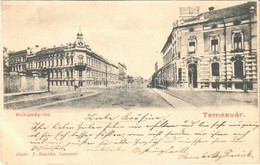 T2 1902 Temesvár, Timisoara; Hunyady út. J. Raschka Kiadása / Street - Unclassified