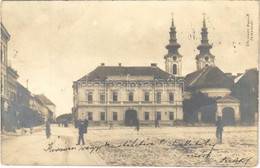 T2/T3 1903 Temesvár, Timisoara; Losonczy Tér, Templom. Uhrmann Henrik 1703. / Square, Church. Photo (fl) - Unclassified