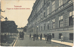 T2/T3 Temesvár, Timisoara; Polgári és Felsőkereskedelmi Iskola, Katonák. W.L. Bp. 2041. Gerő Manó Kiadása / School, Sold - Unclassified