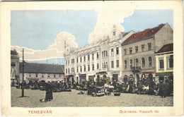 T2 1912 Temesvár, Timisoara; Gyárváros, Kossuth Tér, Piac, Marokkaner Szálloda, Constantin Czaran, Löffler Jakab, Blau é - Unclassified