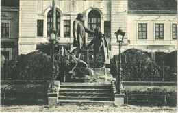 T2/T3 1936 Zilah, Zalau; Statuia Wesselényi / Wesselényi Szobor, Albina. Török Kiadása / Statue, Bank (EK) - Unclassified