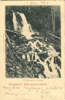 T2/T3 1903 Kőrösmező, Yasinia, Yasinya, Jaszinya, Jassinja, Jasina; Trufaneci Vízesés. Berger Miksa Kiadása / Waterfall  - Non Classificati