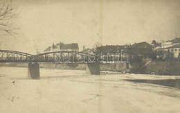 * T2 1920 Ungvár, Uzshorod, Uzhhorod, Uzhorod; Híd, Befagyott Ung Folyó Télen, Polgári Leányiskola / Bridge, Frozen Uzh  - Non Classificati