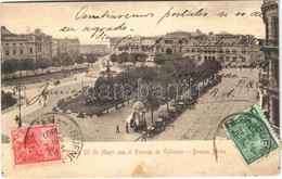T2/T3 1907 Buenos Aires, Plaza 25 De Mayo Con El Palacio De Gobierno / Square, Government Palace. TCV Card (fl) - Non Classificati