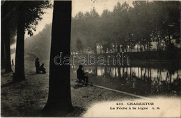 T2/T3 1910 Charenton-le-Pont, La Peche á La Ligne / Fishing (EK) - Unclassified